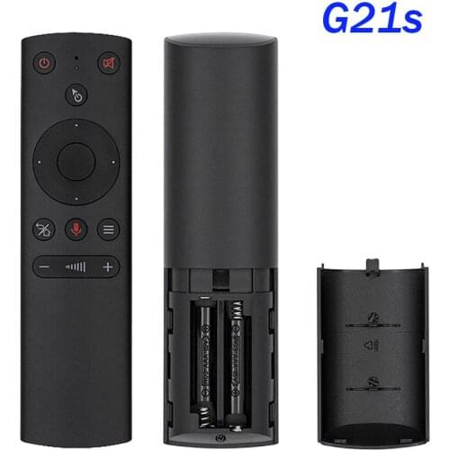2020 New G21s Voice Control Air mouse Gyro Mic IR learning Wireless Smart Remote control For Projector Android TV Box X96 MAX