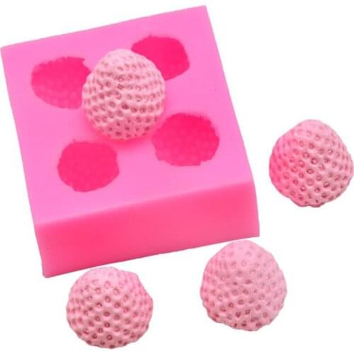 3D Silicone Candle Mold Mini Strawberry Raspberry & Blueberry Fondant Soap Candle Mulberry Wax Melts Molds