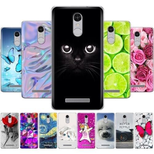 Silicone TPU Case For xiaomi Redmi Note 3 Case Cover for Redmi Note 3 pro Phone case 150MM length Cat flower
