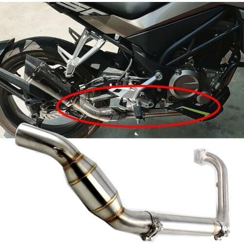 Slip-on For CFMoto NK250 CF NK 250 Middle pipe Motorcycle Exhaust Link Front Tube Escape Moto Motorbike Scooter all year
