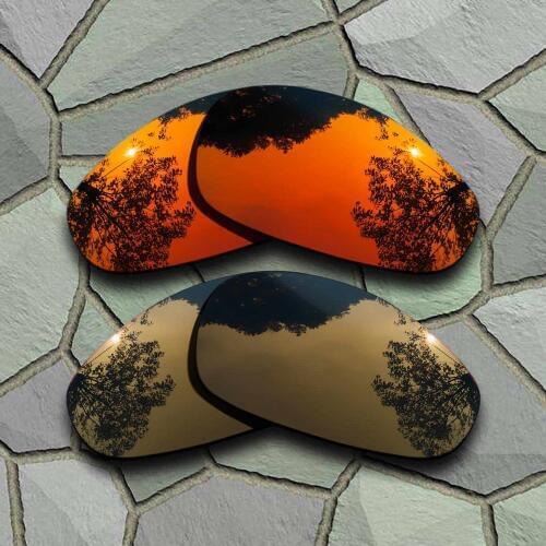 Red Orange&Bronze Copper Sunglasses Polarized Replacement Lenses for Oakley Juliet