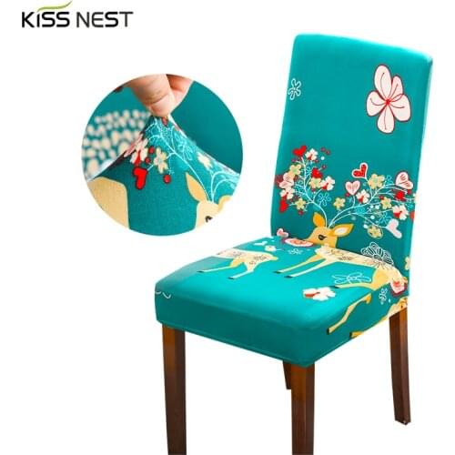 Modern Removable Chair Cover,Anti-dirty Printing Seat Cover ,Kitchen Chair Slipcover,For Wedding Restaurant Dining