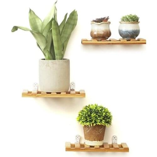 1PC Solid Wood Partition Shelf Wooden Living Room Bedroom Decoration Hanger Wall Hanging Flower Shelf Flowers Plant Storage Rack
