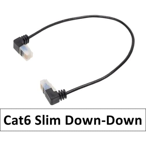 Ultra Slim Cat6 Ethernet Cable RJ45 Right Angle UTP Network Cable Patch Cord 90 Degree Cat6a Lan Cables for Laptop Router TV BOX