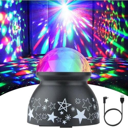 USB Projection Light LED Water Pattern Ocean Projection Lamp RGB Rotating Night Light Disco DJ Projector Light for Home Party