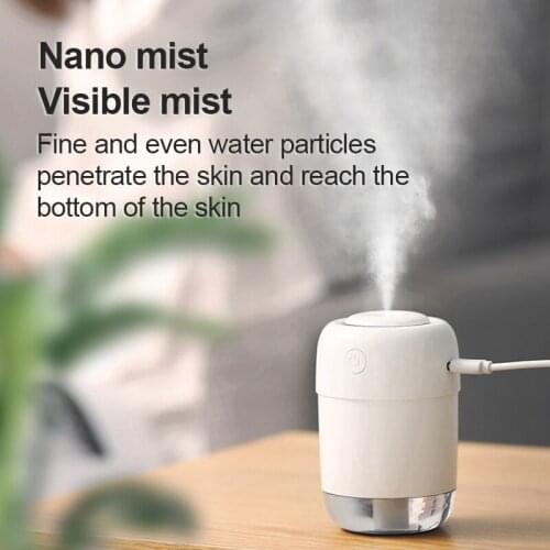 Household Car Humidifier Mini Portable Desktop Air Atomizing Humidifier Moisturizing Silent With Night Light Car Accessories