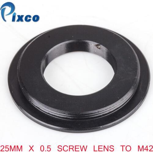 Pixco 25mm x 0.5 Screw Lens to M42 Mount Adapter Ring