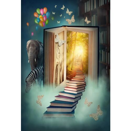 Magic book child photo backgrounds vinyl fotografia baby shower photography backdrops for photo studio kits photophone S-2104