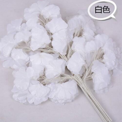 Air express fast delivery White wedding props stage background decoration flower White artificial ginkgo biloba White leaves