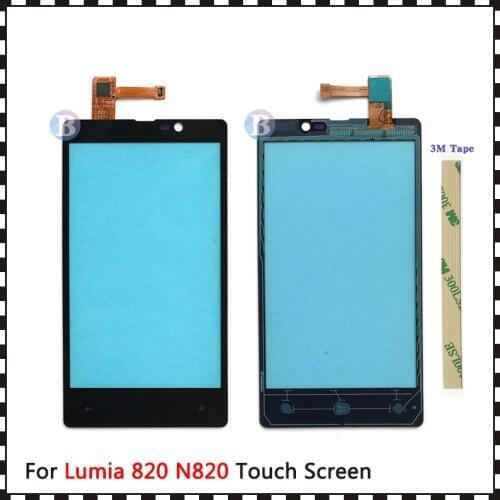 High Quality 4.3" For Nokia Lumia 820 N820 Touch Screen Digitizer Sensor Outer Glass Lens Panel Black+Tracking Code