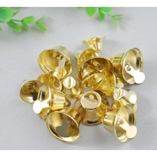 Golden Jingle Bells for Wedding Doors Dog Collar Jewelry Sewing Christmas Hallowmas Decoration