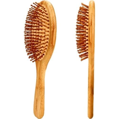 1Pc Bamboo Hair Brush Airbag Massage Scalp Comb Nature Wood Brushes Anti-static Hair Brush Comb Hair Care Comb Brush