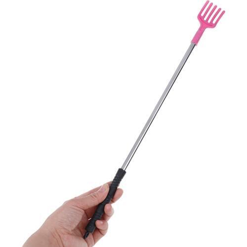 1pc Adjustable Size Practical Handy Stainless Steel Back Scratcher Telescopic Portable Itch Aid Scratch Tool Massage Soft Grip