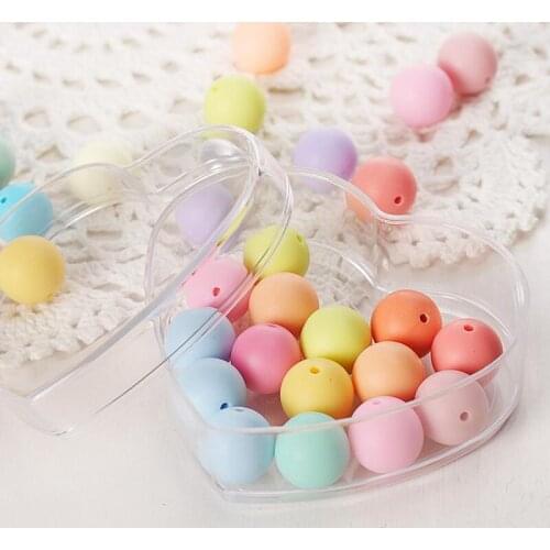 10pcs/lot Creative Flat Bottom Heart Shaped Gift Candy Box Personalized Transparent Hollow Plastic Box