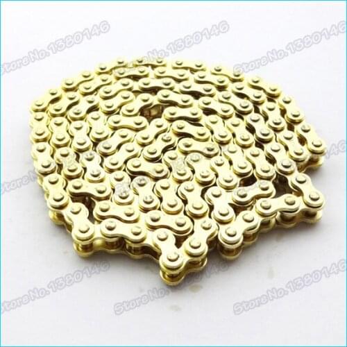 136L Gold 25H Chain For 47cc 49cc 2 stroke Mini Moto ATV Dirt Pocket Bike Go Kart Quad Motorcycle