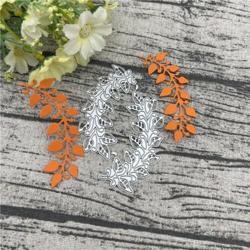 2pcs Leaves Frame Metal Cutting die keychain shaker Heart Paper Key Chain Scrapbook Paper Craft Card Punch Art Knife Cutter