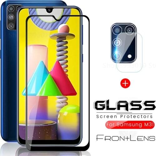 2-in-1 Tempered Glass For Samsung Galaxy M21 M31M11 Camera Screen Protector Cover For Samsung M 21 M 31 Lens Protective Glass