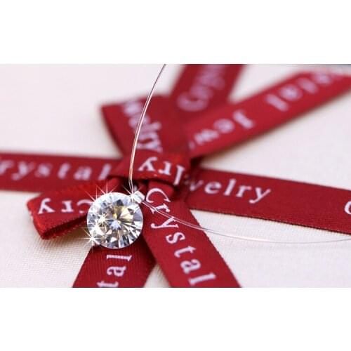 2019 Summer Stereo Transparent fishing line stealth necklace Snowball Crystal From Swarovskis Locks Chain Valentine Gift