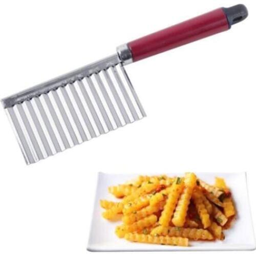 2020 New Potato Wavy Edged Knife Vegetable Fruit Slicing Cutting Peeler Cooking Tools Stainless Steel Kitchen Gadget