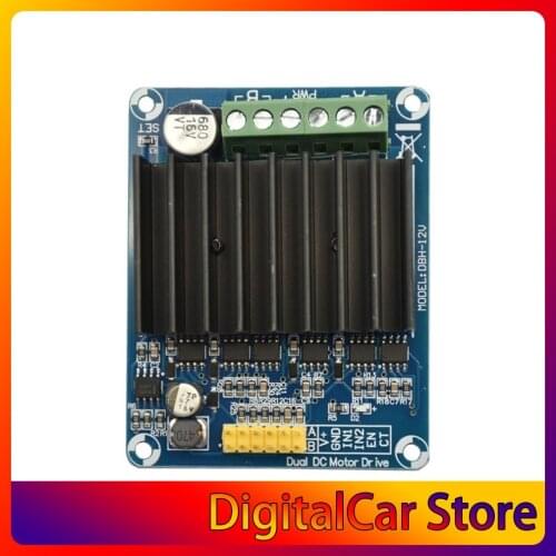 30A DC 5V-12V Motor Control Module H Bridge Dual Channel Drive Controller Board DHB-1A Motor Control Module