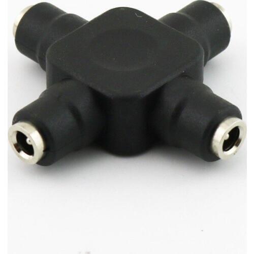 5pcs 4 Ports 3.5mm x 1.35mm Barrel Female DC Power Plug Splitter Adapter Connector