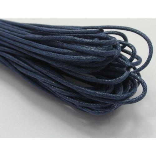 50 Meters Navy Blue Waxed Cotton Beading Cord 1.5mm Macrame Jewelry String