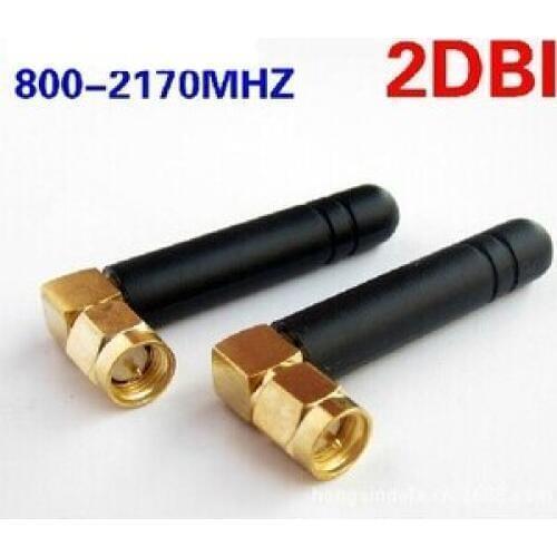 915MHz antenna 868M PCB module SMA male right angle rubber antenna 2dB