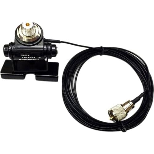 Walkie-Talkie Car Antenna Mini Clip Edge RB400V Black 5M Coaxial Cable Feeder Car Radio Walkie Talkie Accessories