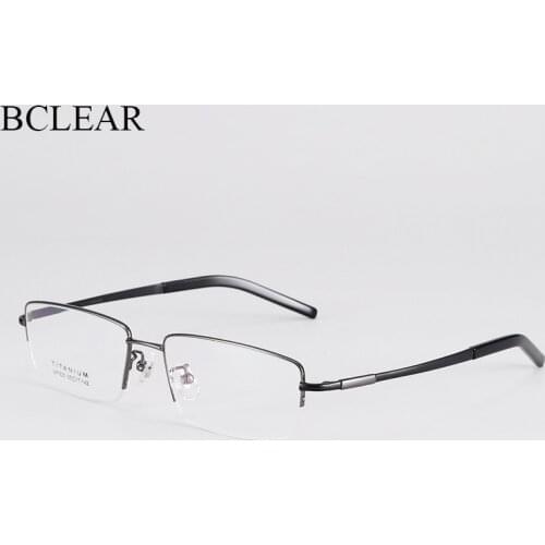 BCLEAR 2020 Fashion Men Glasses Frame Male Business Casual Eyeglasses Frame Vintage Glasses Optical Spectacle Frames Tiatnium