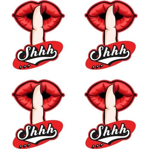 Shhh Silent Refrigerator Car Stickers PVC Laptop Fine Waterproof Decals Suitable for GTR EVO SX JDM JEEP Van Bike Offroad RV A4