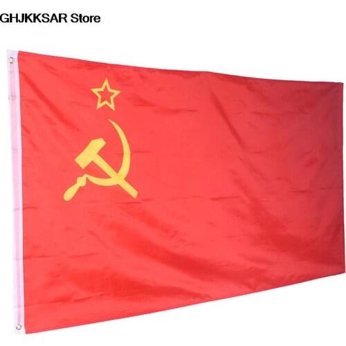 1pc Big Size Revolution Union of Soviet Socialist Republics USSR FLAG Russian Soviet Union flag Soviet flag 90*150cm