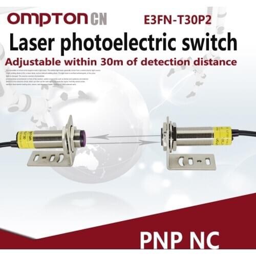 E3FN-T30P2 PNP NC Diffuse reflection photoelectric switch Response time 2.5ms (1 second=1000ms)