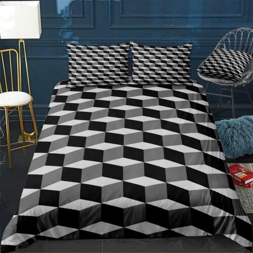 Cube Bedding Set For Bedroom Soft Bedspreads For Double Bed Home Duvet Cover Quality Quilt Cover+Pillowcasex2