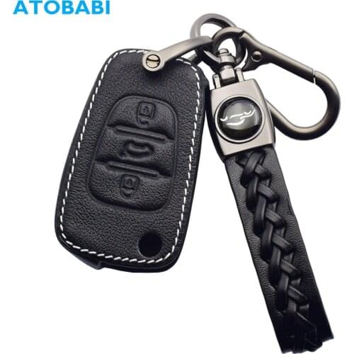 Leather Car Key Cases Flip Remote Control Fobs Protector Cover For Kia Soul Rio K5 K2 Sportage Rondo Hyundai I10 I20 I30 Elantra