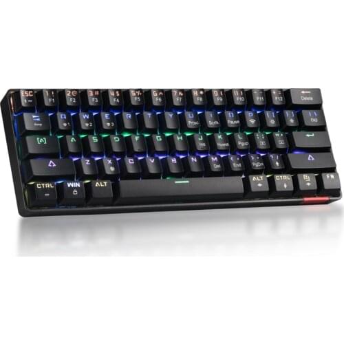Dik61 Key Mechanical Keyboard HotSwap Switch USB Wired Bluetooth LED Backlit Blue Axis Gaming Mechanical Keyboard For Desktop
