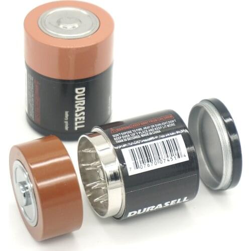 1Pcs Battery Shape Metal Grinder Diameter 44mm Tobacco Smoke Herb Crusher Cigarette Smoking Accessories Grinders Amoladora Pipe