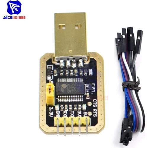 Diymore PL2303 Module USB to TTL Programmer USB Serial Upgrade Board Downloader with Female to Female Dupont Wire for Arduino