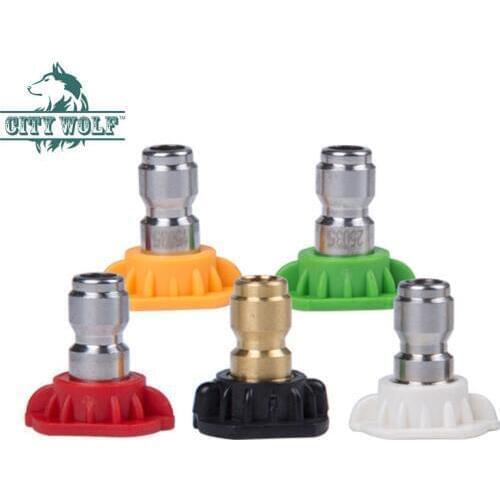 High Pressure Washer wholesale Car Washer Stainless Steel Quick Nozzle Tips 0 15 25 40 soap nozzle 280bar 4000psi