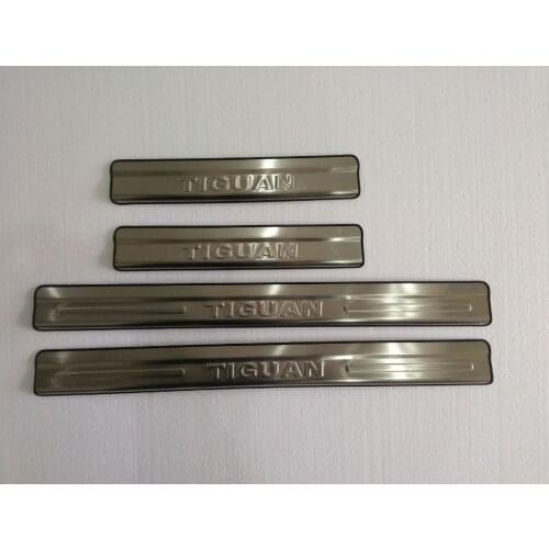 Stainless steel door sill guard guards slip plate door sill guards pedal FOR Volkswagen Tiguan 2012-2017 4 pcs set