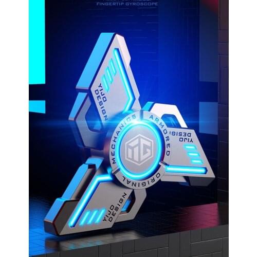 New Anti Stress ADHD Three Leaves Hand Spinner Mute Bearing Adult EDC Fidget Spinner Luminous Decompression Toy Funny Gift