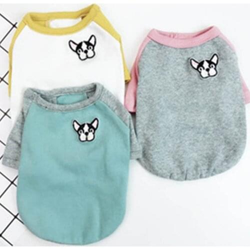 French Bulldog Dog Clothes Pet Shirt Clothing for Dogs Costume Spring Autumn Pet Clothes Cotton Puppy Dog Costume Ropa De Perro