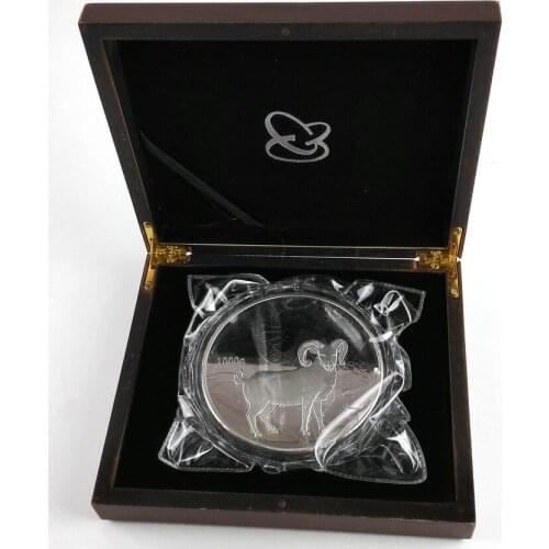 Sheep of 1kg silver plated coin with box and certification Free Shipping
