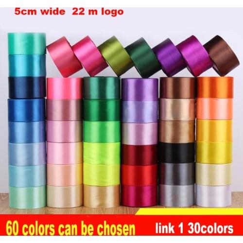Handmade DIY Sewing art Fabric Ribbon Cloth Tape 5cm Width Satin Ribbons Wedding Party Decoration Gift Craft -1 Yard/pcs link 1
