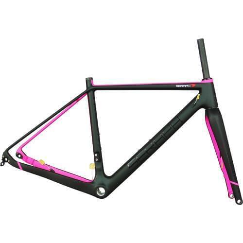 2020 Seraph custom paint matte carbon fiber T700 142x12mm Di2 and mechanical compatible carbon gravel frame GR029