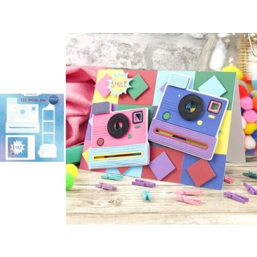 Popular Camera With Smile Word Photo Decorations Metal Cutting Dies Scrapbooking Album Paper DIY Cards Crafts Dies Cut New 2019