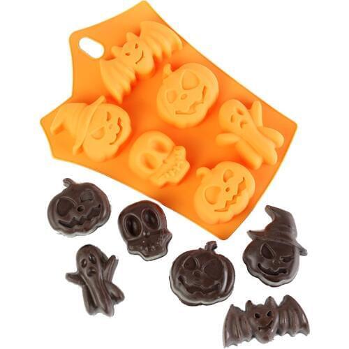 Halloween Pumpkin Silicone Soap Mold Chocolate Candy Mould DIY Handmade Cake Baing Tools