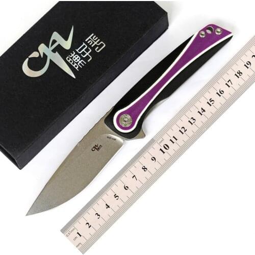 CH3511 Flipper Folding Knife D2 Blade Ball Bearing G10 + Stainless Steel Handle Outdoor Camping Pocket Fruit Knives EDC Tool