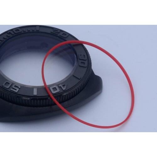 Red Watch gasket O-Ring Dia 32mm-40mm Thick 0.6mm High 0.9mm Rubber Gasket for back case Parts for seiko skx007 skx009 series