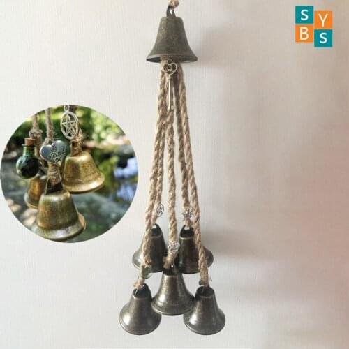 Witch Bells For Door Knob Protection Witchcraft Supplies Door Hanging Witchy Home Decor Gift For Home Garden Courtyard Decor