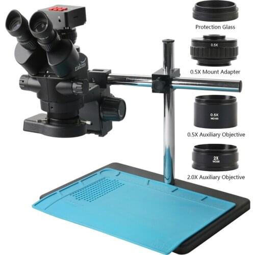 HD 1080P 60FPS 48MP HDMI USB Video Camera 3.5X-90X Simul-Focal Stereo Microscope Trinocular Microscope Set